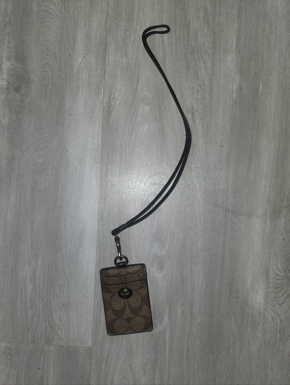 Coach ID Lanyard Signature Canvas